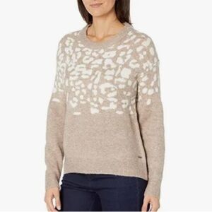Joules niamh knit relaxed fit leopard print sweater jumper